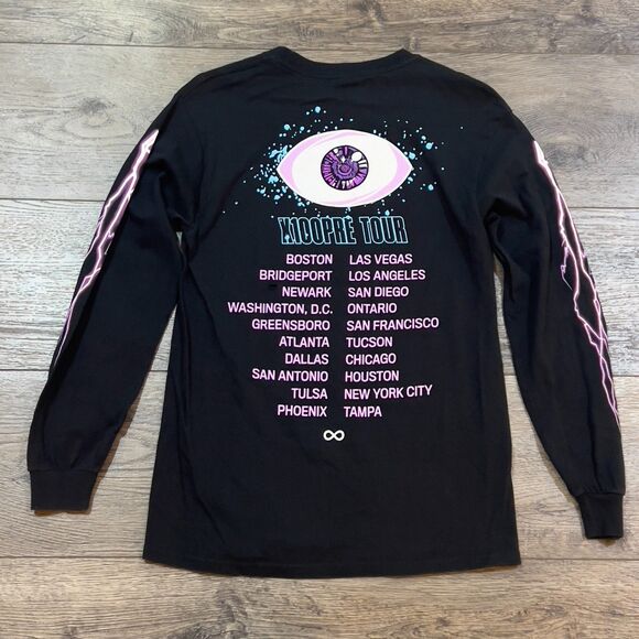 Bad Bunny x100Pre Tour Long Sleeve Shirt Black Concert Merch Tee - Size Small - Picture 5 of 6